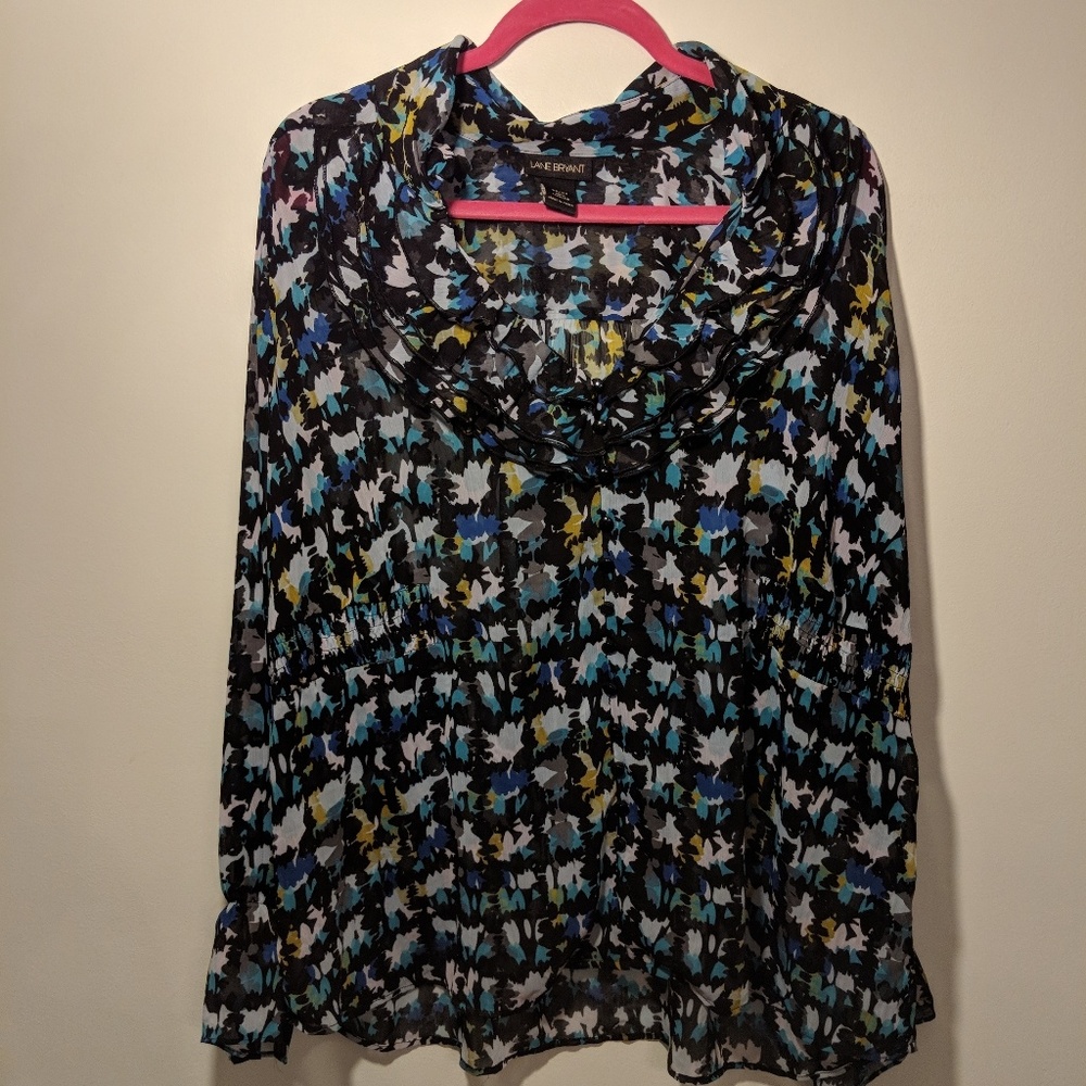 Lane Bryant Abstract Modern Blouse